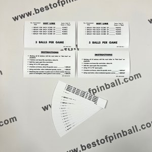 Hot Line Instruction Cards (Williams)