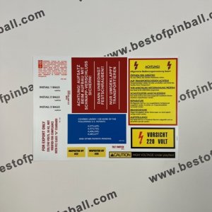 Safety Decal Set System 11 (Williams)